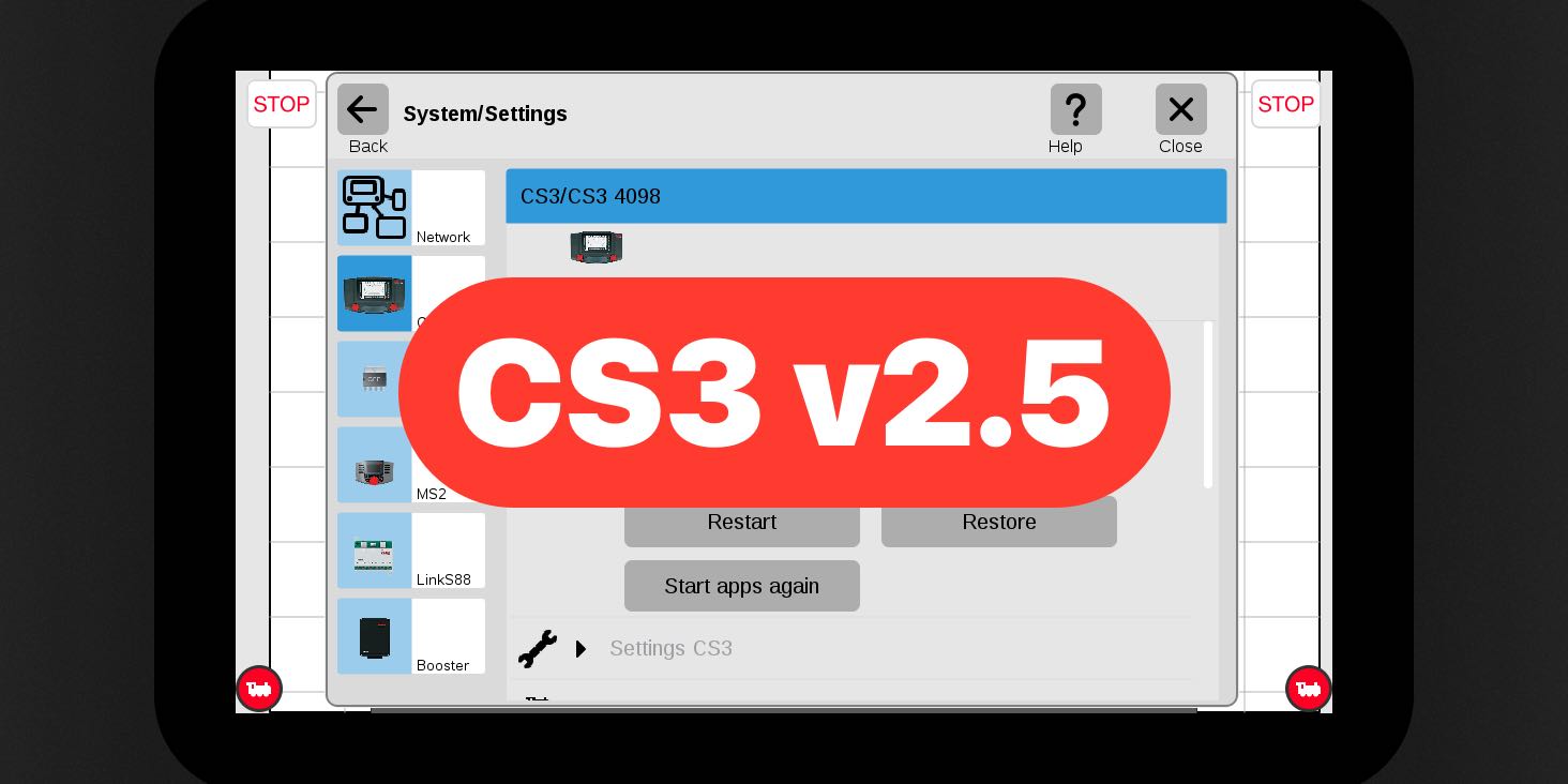 Märklin has just released a new version of the CS3 software.