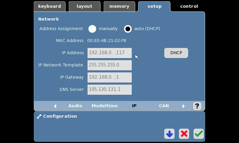 Screenshot of CS2 Network and IP Settings